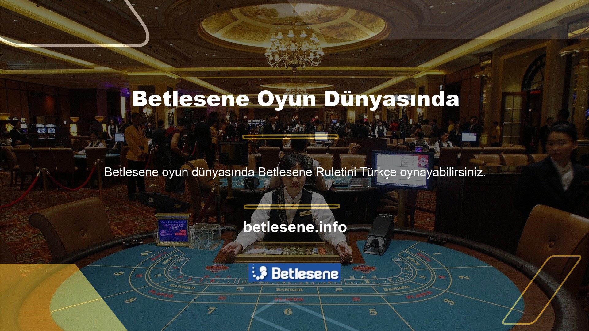 Bilinen tüm oyunlara Betlesene web sitesinden Türkçe olarak ulaşabilirsiniz